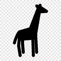 Long Neck, Horns, African, Animal icon svg