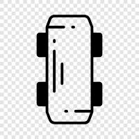 longboard, cruiser, shred, skateboard icon svg