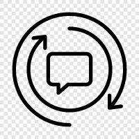 loop, looped, communication, communication system icon svg