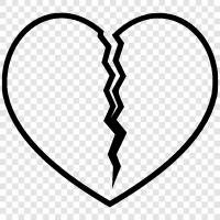 loss, sadness, broken heart, depression icon svg