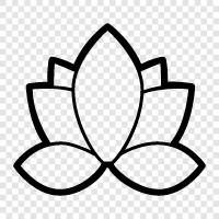 Lotus Yoga, Yoga for Stress Relief, Yoga for Endometriosis, Yoga Lotus icon svg