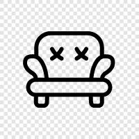 lounge, sofas, chairs, bedroom icon svg