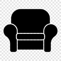 Liege, Sofa, Stuhl, Wohnzimmer symbol