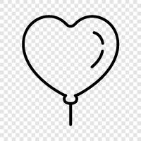 Love Balloons, Party Balloons, Valentines Day Balloons, Birthday icon svg