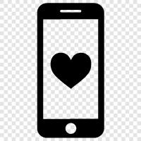love, relationships, phone, text icon svg