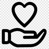 love giving, giving love, love kindness, kindness giving icon svg