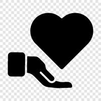 love hand, heartwarming, passionate, caring icon svg