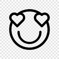 love happy emoticons, love happy icons, love emoticons, emoticon icon svg