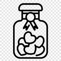 love heart glass jar, heart shaped glass jar, love heart shaped glass jar, heart glass jar icon svg