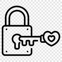 love key, heart symbol, love symbol, heart necklace icon svg
