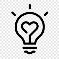 love lightbulbs, lightbulb love story, Lightbulb love icon svg