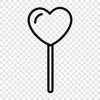 love lollipop, candy heart lollipop, love candy heart l, Heart lollipop icon svg