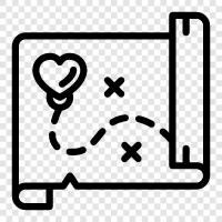 love, relationship, mapping, heart icon svg