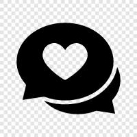 love, chat, relationship, couples icon svg