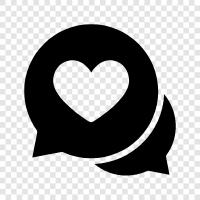 love, chat, relationship, talk icon svg