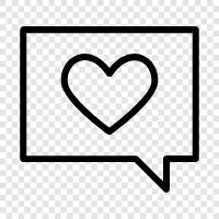 love, chat, online chat, online love icon svg