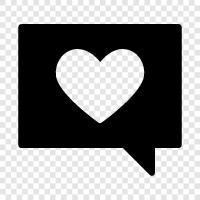 love, chat, love online, online icon svg