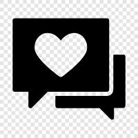 love, chat, online chat, love online icon svg