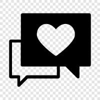 love, chatting, online, relationship icon svg