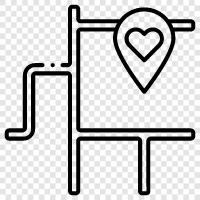 Love, Relationship, Maps, Relationship Advice icon svg