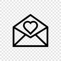 love, romance, heart, love letters icon svg