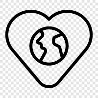 love nature, love the planet, love the environment, love the earth icon svg