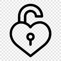 love padlock, love lock, love token, lock icon svg