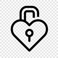 love padlock, heart symbol, love symbols, love lock icon svg