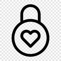 love padlock, love lock, heart lock, love icon svg