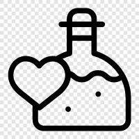 love potion recipe, love potion ingredients, love potion effects, love potion spells icon svg