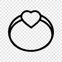 love ring set, love ring with gem, love ring with diamond, love icon svg