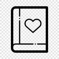 love story, love stories, love books, love novels icon svg