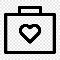 love suitcase, love tote, love duffel bag, love messenger icon svg