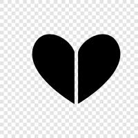 love, valentine s day, heartwarming, heart halves icon svg