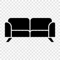 Loveseat, Sofa Bed, Couch, Sectional icon svg