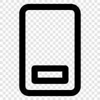 low charge, low voltage, low power, low battery capacity icon svg