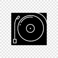 music, vinyl, party, turntable icon svg