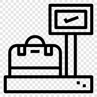 luggage, extra baggage, overweight luggage, luggage size icon svg