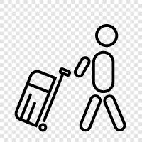 luggage, carryons, checked luggage, excess baggage icon svg