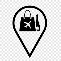 luggage, duty free, shopping, souvenirs icon svg