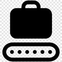 luggage belt, luggage system, luggage handling, luggage handling machine icon svg