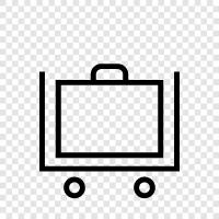 luggage cart, luggage trolley, luggage rack, luggage storage icon svg