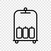 luggage cart, luggage rack, luggage bag, luggage trolley icon svg