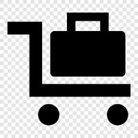 luggage rack, luggage cart stand, luggage cart storage, luggage cart rack storage icon svg
