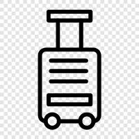 luggage set, suit case, carryon bag, duffel bag icon svg