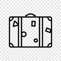 luggage, trunk, travel, suitcase icon svg