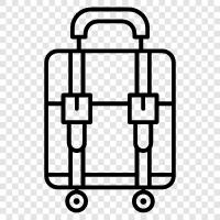 luggage, backpack, carry on, suitcase icon svg