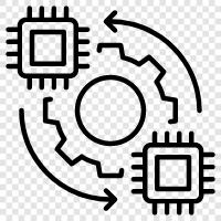 M2M, Maschine zu Maschine Kommunikation, Maschine zu Maschine Lernen, Maschine symbol