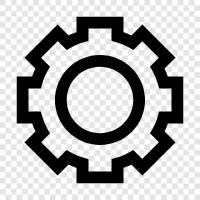 machine, mill, power, gear icon svg