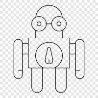 machine, automaton, droid, android icon svg